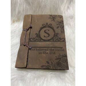 Personalized Leather Journal With "She Believed She Could So She Did" Engraving